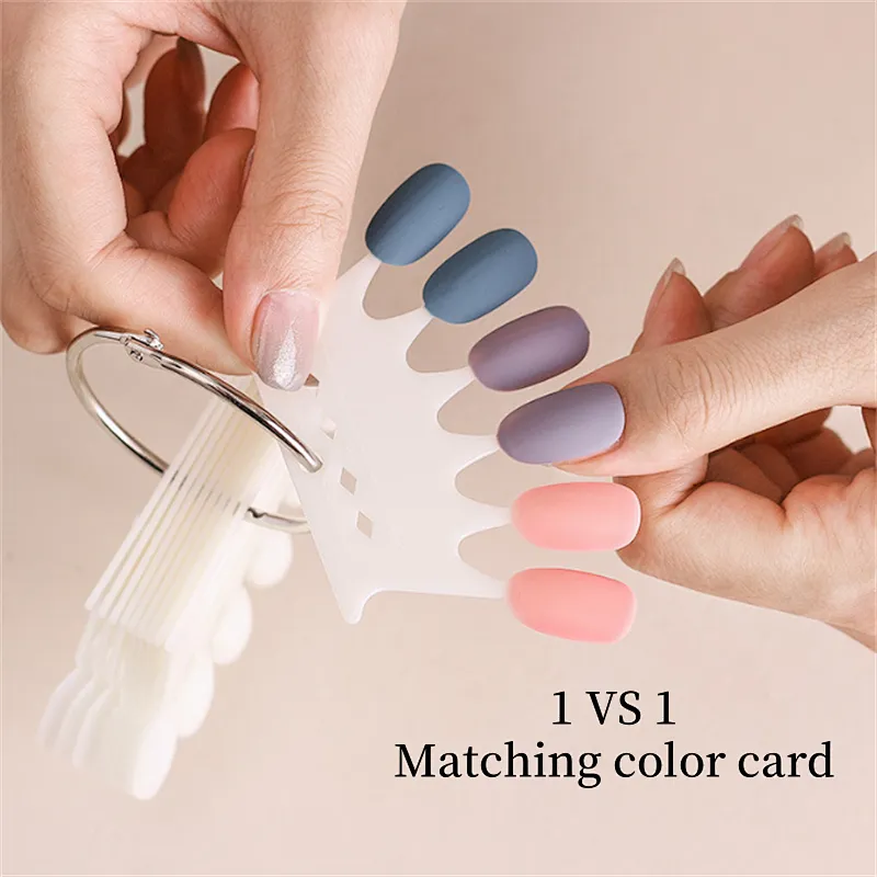 Nail Tips Crown Color Chart (60 Pcs)